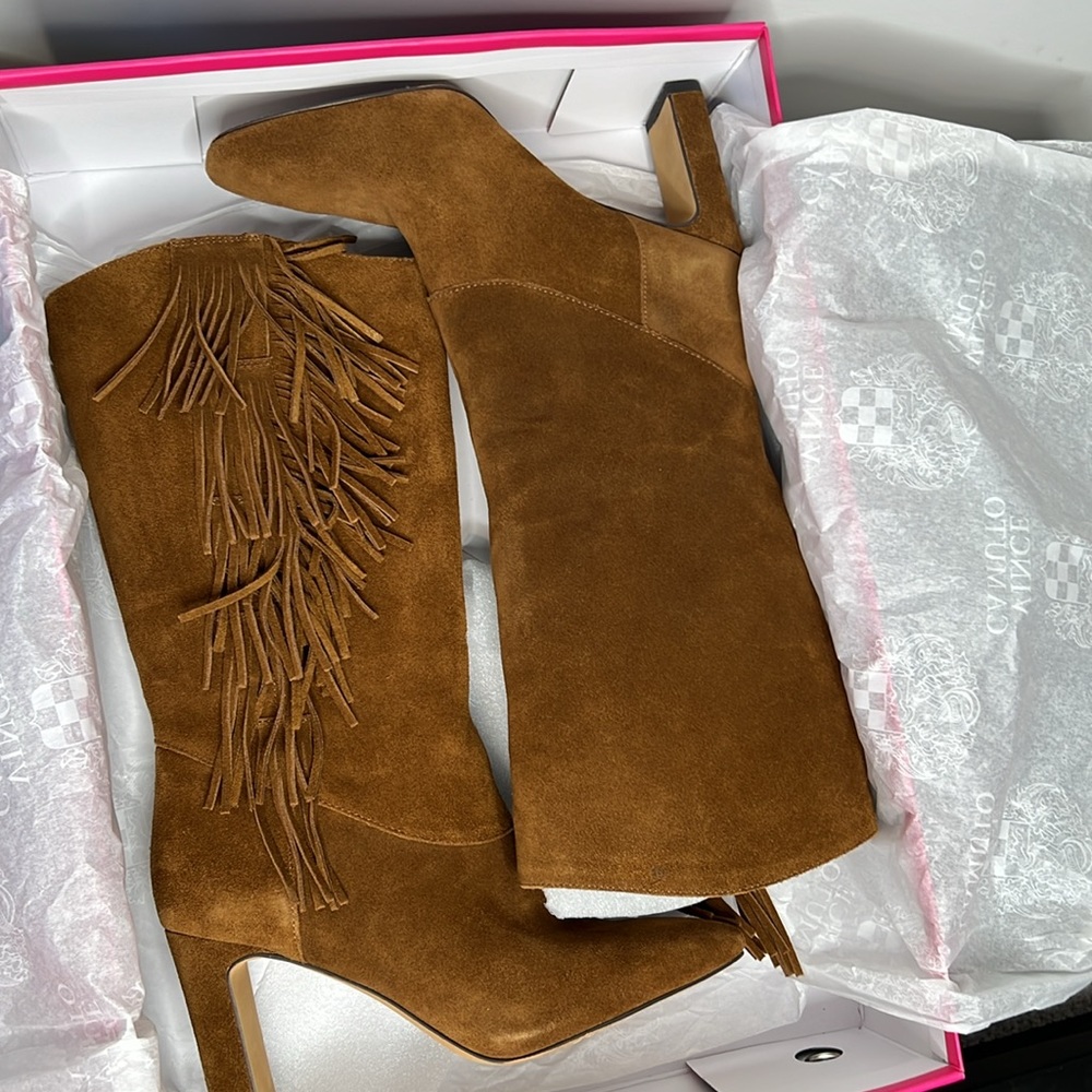 Vince Camuto VC-Sterla boots in Vintage Brown Verona, size 8 1/2 - Picture 6 of 6